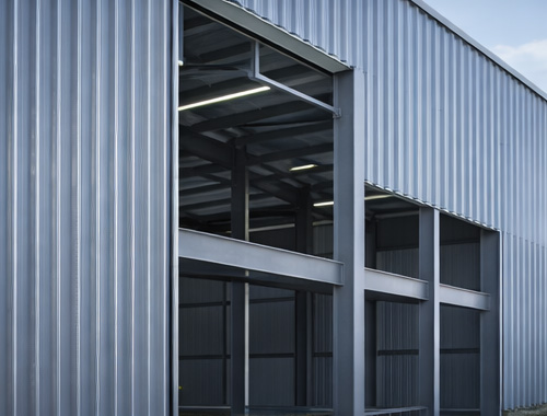 Trapezblechfassade Industriehalle